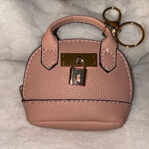 NWOT Elegant Pink Mini Handbag/Keychain Coin Purse
